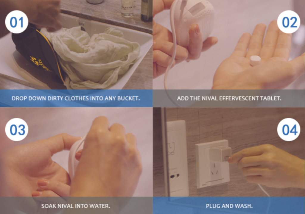 Le Nival : marchine à laver portable