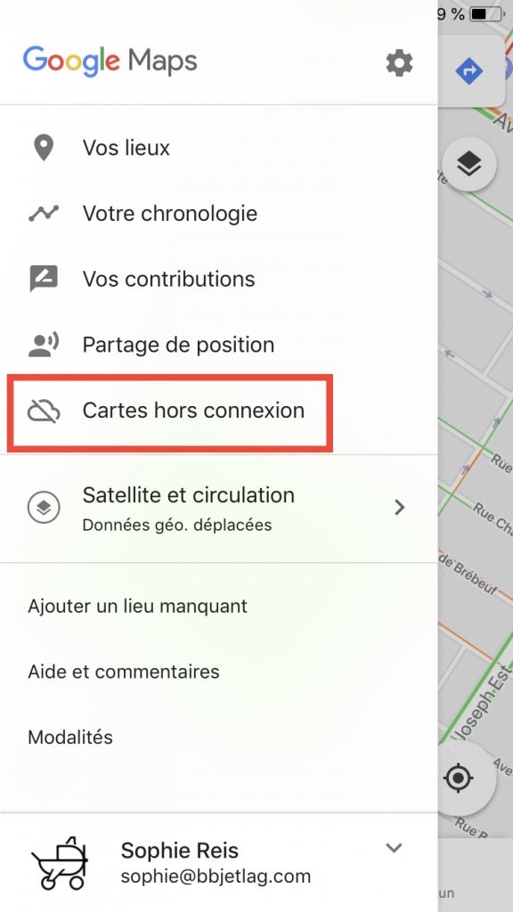 Google Maps carte hors connexion 