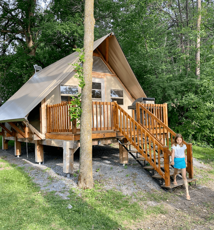 Tentes oTENTik en famille Parcs Canada prêt-à-camper